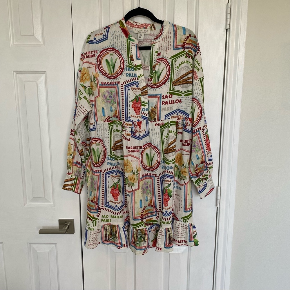 Rachel Zoe Multicolor Graphic Print Dress